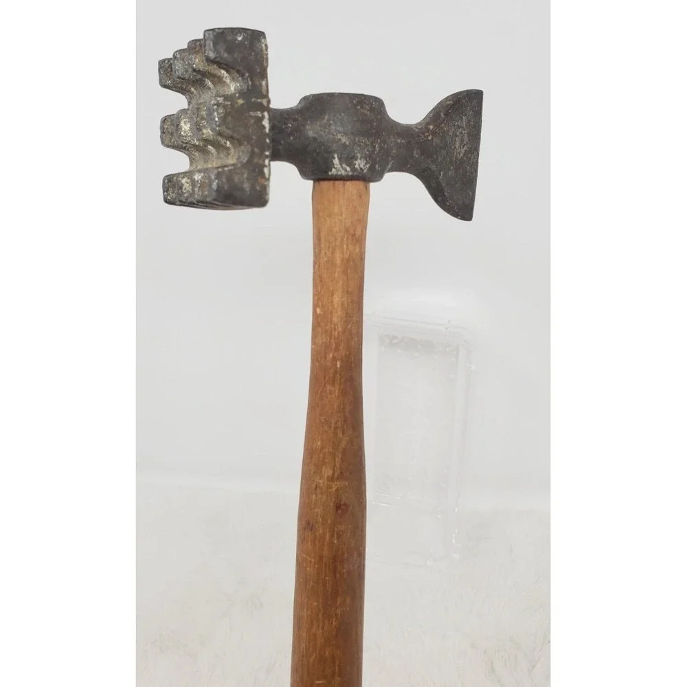 Primitive Meat Tenderizer Hammer Butcher‎ Mallet Wood Handle Farmhouse Antique
